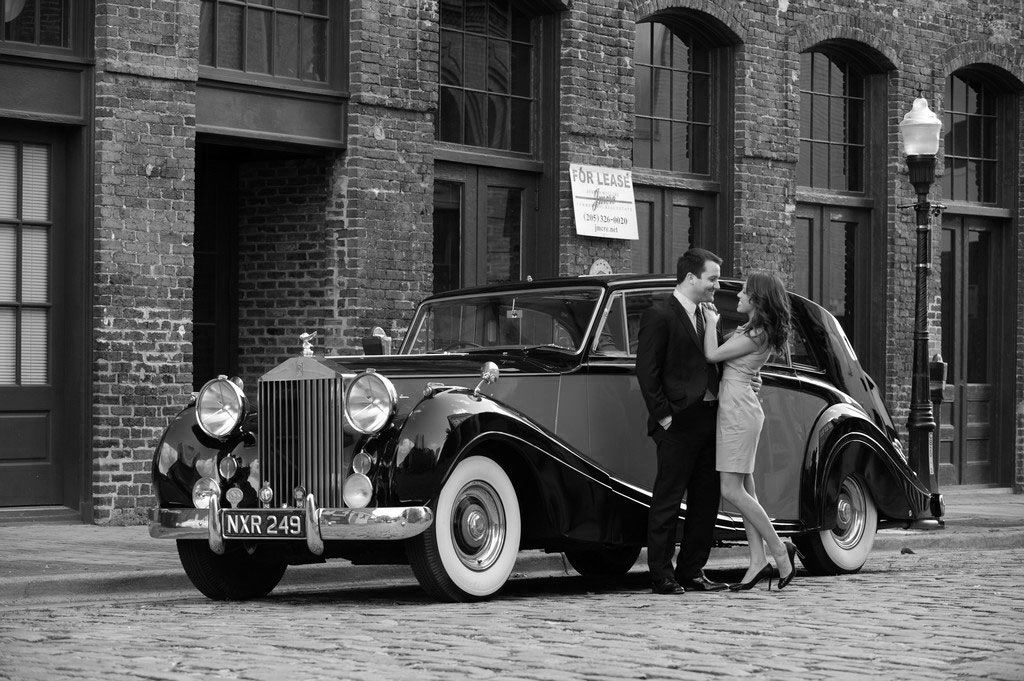 Engagement photo with Rolls-Royce “Catherine”